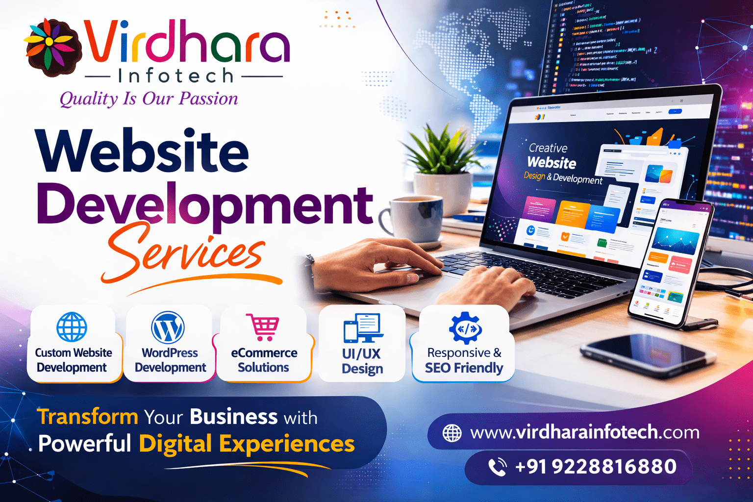 Virdhara Infotech website development services